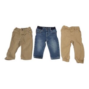 Baby Gap Denim Jeans. Oshkosh, Little Rebel Khaki Pants. 12-18 Months